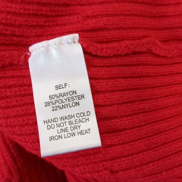 VICI Ribbed Pullover Red Sweater Top Women's Size Large - Picture 7 of 7